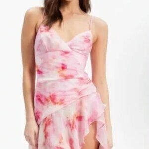 NWOT Bardot Sorella Tie Dye Print High Low Dress Size 12 (L)